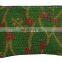Wholesale Beautiful Cotton Indian Green Kantha Wallet Vintage Sari Clutch