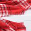 TOROS OEM sercive acceptable fashion women red tartan scarf