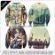 Sublimation printing winter sweatshirts cutting cropped sweatshirts