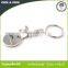 Customized bridge trolley cart coin keychain with dog clutch