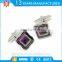 custom shape round bule diamond cufflinks for gift