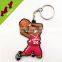 Promotional crafts silicon keychain / custom rubber keychain