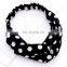 Chiffon cloth art dot cross fancy hair band 2017 latest hairbands Stretch headbands for girl