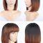 Short fashion style top quality hot selling virgin human hair wig