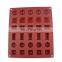 Food grade silicone ice cube mold for chocolate with 30 holes and 6 shapes for baking