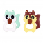 Cartoon squirrel silicone gel children's gum toy and bite with multi-color for infant molars