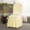 High Quality Banquet Used Ruched Spandex Plain Dyed Chair Covers With Skirt
