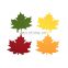Various colors Thanksgiving Maple Leaf Felt Drink Coaster Set for Autumn