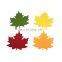 Various colors Thanksgiving Maple Leaf Felt Drink Coaster Set for Autumn