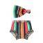 Stripe Flower Boho Bloomer Nappy Cover Ruffle Bloomer