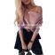 Ladies stylish no shoulder sweatshirts and blouses for 2020 summer