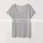 Blank Low Collar White T Shirt Bulk, Custom Women T-Shirts
