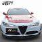 Body kit for Alfa Romeo front bumper wide fenders carbon fiber front lip rear diffuser side skirts and trunk/wing spoiler