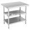 201 304 Stainless Steel Work Bench with under Shelf Splash Back