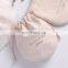 PandaSew Custom Logo Print Velvet Suede Drawstring Packaging Bag with Half Round Bottom Jewelry Pouch