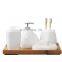 2020 irregular ceramic 5 pieces decoration toothbrush holder luxury bathroom accessories set