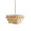 Nordic Creative Design Ceiling Hanging Light For Living Room Bedroom Homestay Hand-Woven Pendant Lamp LED Tassel Chandelier