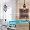Retro industrial style single lights Pear shape dining chandelier luxury k9 crystal pendant light