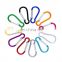 Wholesale Custom Laser Engraved Logo Aluminum Snap Hook Carabiner Clips Keychain Camping Accessories
