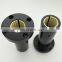 Equivalent IGUS 16mm FJUMT-01-16 round flange lengthened aluminum housing with inside plastic linear bushing