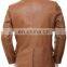 Men Leather Blazer Tan Slim fit Coat Jacket