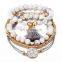 4pcs/Set Bohemian Stone beads chains bracelets Set For Women Metal Heart Round Tassel charm Bangle Fashion Jewelry