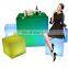 light cubes /New modern LED events party multi color glowing plastic wedding led cube beach light chair stool