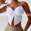 Fashion Yoga Workout Top Wholesalers Gym Wear Sportswear Front Cross Strapped Bra Crop Top Hot Sexy Sports Bra For Women Fitness