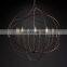 Custom Modern Luxury Foucault's Twin ORB Metal Candle Round LED Chandelier Hanging Living Room Restaurant Lighting Home Decor