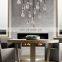 Modern Industrial Rain Drop Pendant Light Chandelier With Unique Glass Shade For Kitchen Island Living Room Bedroom Dining Room