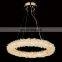 Modern home decorative lighting copper crystal round led chandelier lamp