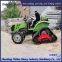 Agricultural tractor modified with triangular track wheels for anti-skid and anti sinking