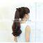 Long curly wig lady hair bind type pear flower fake ponytail large wave length in the realistic style wig