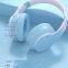 Wrapped Leather Earphone Colorful Bluetooths Stereo Microphone Headset Noise Cancelling Over Ear