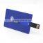 Cheapest 2gb 4gb 8gb 16gb Blue Cerdit Card USB Flash Stick For Electronic Gifts