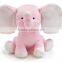 Stuffed blue elephant plush big ear elephant toy/free sample elephant toys/stuffed blue and pink elephant for sale