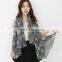 Wholesale Women Fashion Embroidery Spring Summer Cotton Scarves Shawls