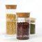 Round glass storage bottle glass jar for dried fruit flower tea