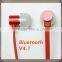 Hot New 2015 Red Stereo Wireless Version 4.1 Bluetooth Handsfree Earphone