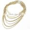 >>>>Lady's New multi layered long gold chain necklace/