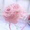 Fancy Make Mesh Flower Headband,White Fabric Flower Handmade Kids Headband