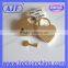 Heart shaped lock and key with gold color