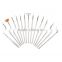 15pcs wooden handle synthetic hair nail brush set