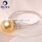 8mm golden/white color high luster akoya latest pearl ring design