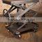 DELHI INDIA INDUSTRIAL CRANK COFFEE TABLE WITH WHEELS CHROME FINISHED