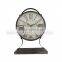 Top Grade Cheap Prices Custom Printing Logo Vintage Iron Glass Table Clock