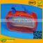 red pvc makeup travel bag with handle