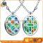 stainless steel colorful shell element pendant