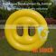 Water play equipment smile face pool float inflatable donut for sale