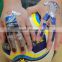 Beauty Sticker 2016 UEFA Safe Body Face Tattoo Water Transfer Flag Hands Temporary Tattoo